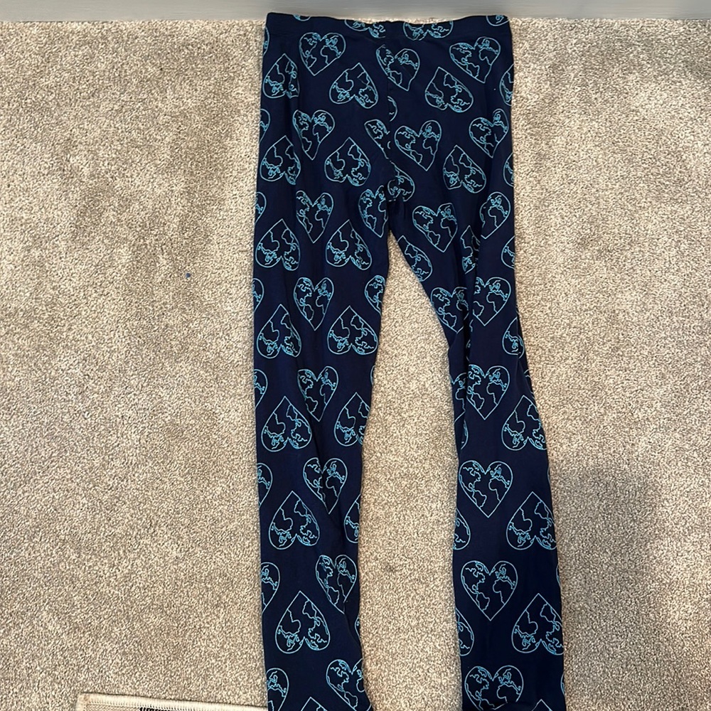 Earth day, cat, and jack blue leggings XL